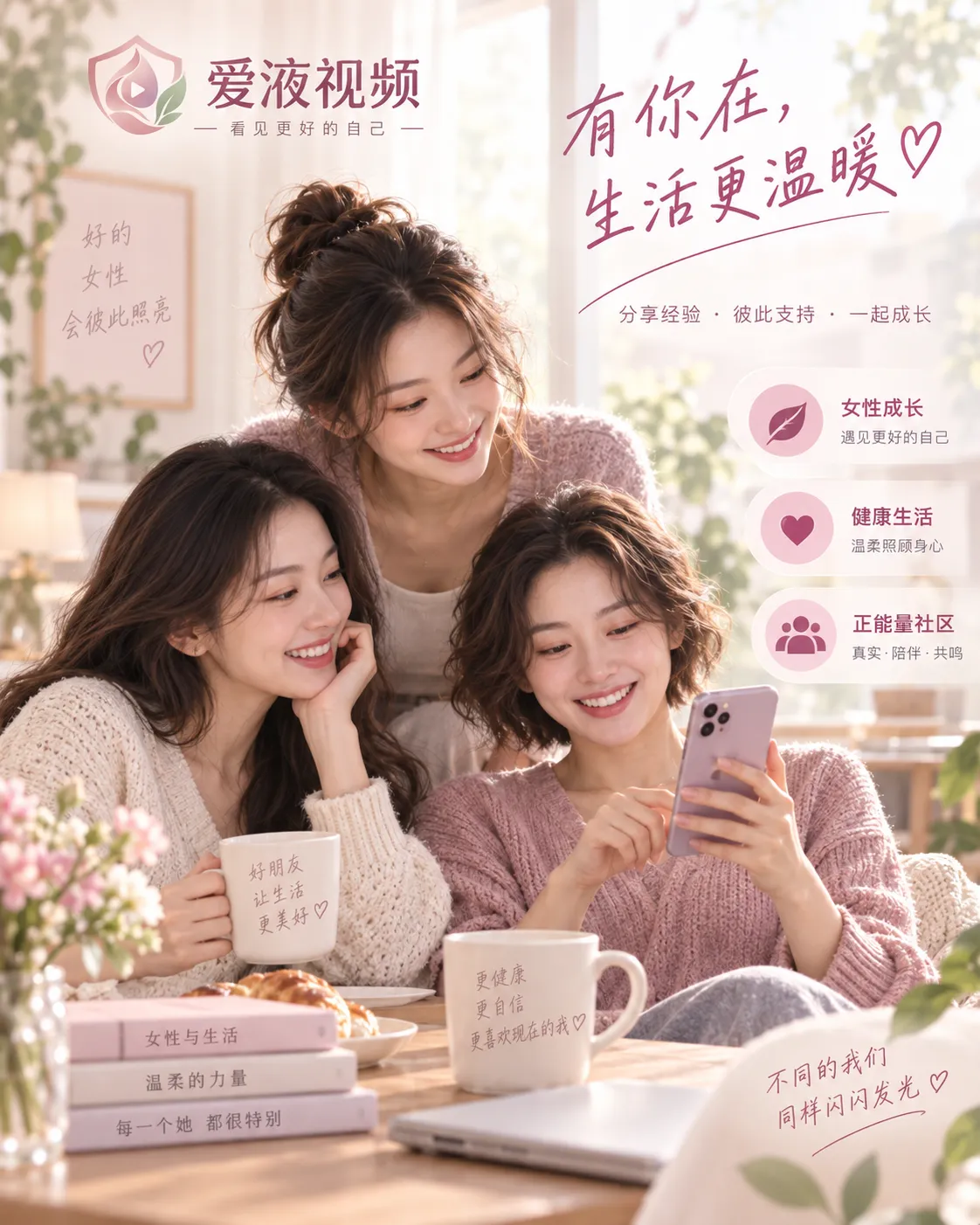 女性朋友温暖交流